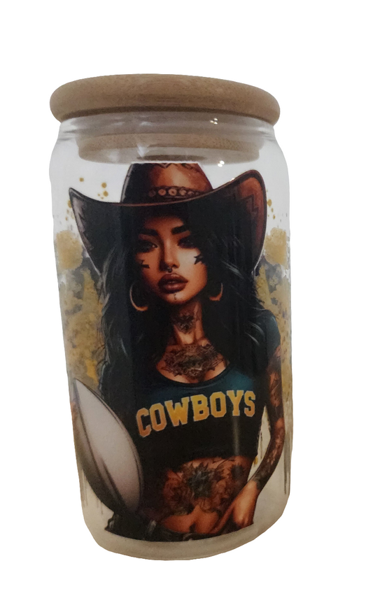 Cowboys Tattooed - Glass